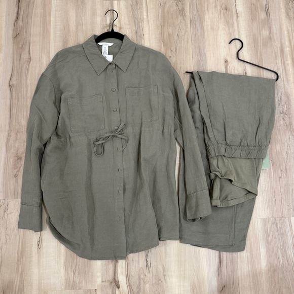 H&M Maternity Linen Set Size Small NWT - Picture 2 of 11